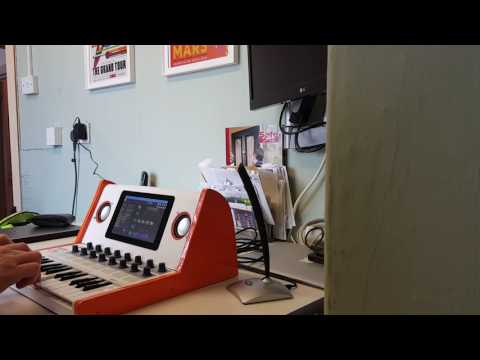Playing a few notes on my retro synth