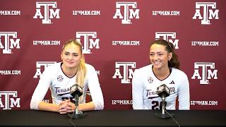 Jamie Morrison, Eliza Sharp, Megan Fitch: Volleyball Postgame vs GCU