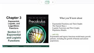 Exponential and Logistic Functions (Section 3.1)