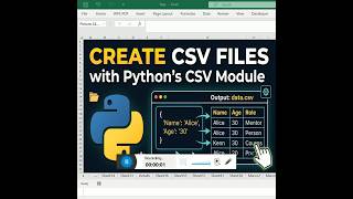 59 Create CSV File using CSV Module #python #coding #programming #datascience #knowledge