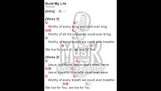 BUILD MY LIFE key of G and chords praise and worship Pat Barrett