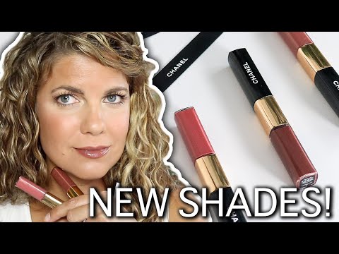 NEW CHANEL Le Rouge Duo Ultra Tenue Lip Color  Timeless Beige, Endless Pink,  Light Brown Try-On 