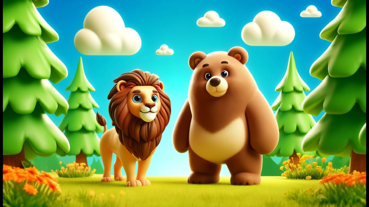 The Lion And The Bear, Moral Story For Kids, Bedtime Story - YouTube