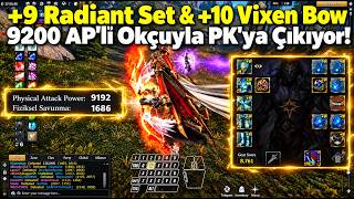 ZeitzquiN | +9 Radiant Set & +10 Vixen Bow | 9200 AP'li Okçuyla PK'ya Çıkıyor! | Rise Online