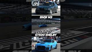 GT500 Shelby vs BMW M3 65mph Roll Start @ Pocono Raceway, PA