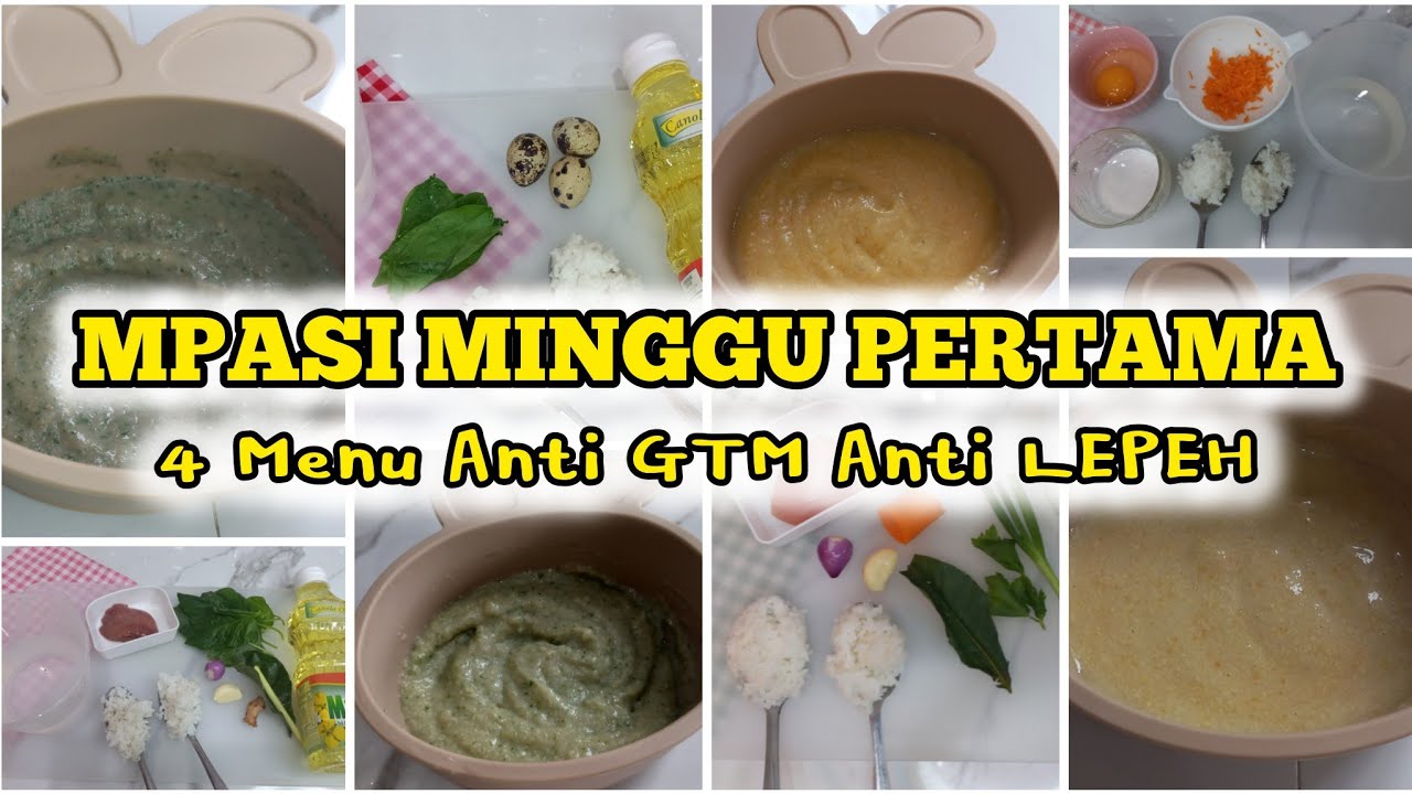 MENU MPASI MINGGU PERTAMA | MPASI 6 BULAN PERTAMA