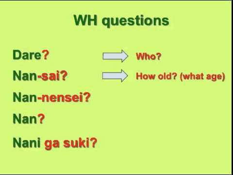 JPN1 (3) - WH questions - YouTube