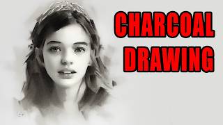 CHARCOAL PORTRAIT DRAWING TIME-LAPSE || "Zlata"