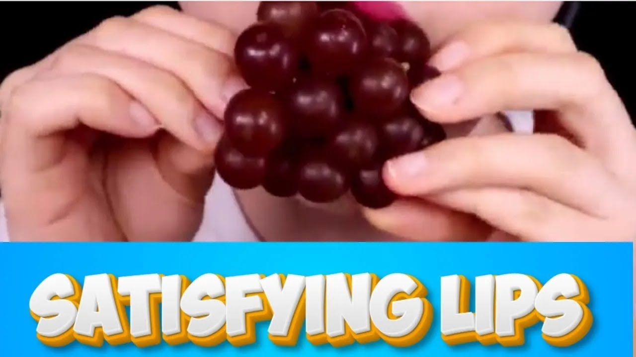 SATISFYING LIPS 👄 Delaware grapes Mellawnie ASMR GOOD FOOD ASMR YouTube