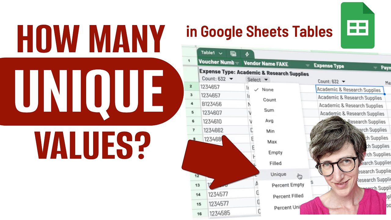 Google Sheets: How Many Unique Values? NEW Table Grouping Tools 🎉 - YouTube