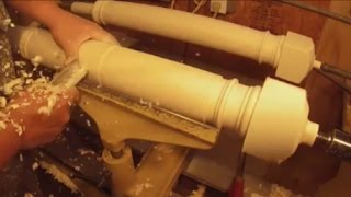 Wood Turning Custom Newels For Selma Mansion Rebirth