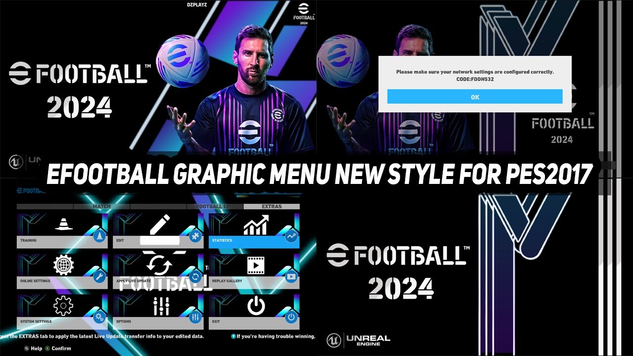 PES 2017 GRAPHIC MENU EFOOTBALL 2024 NEW STYLE - YouTube