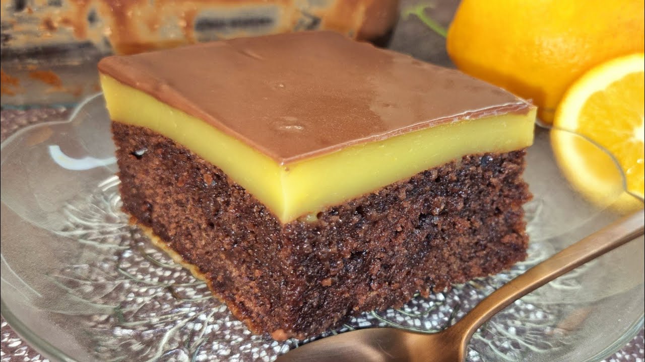 Νηστίσιμο γλυκό🔝 χωρίς μίξερ πάστα ταψιού πορτοκάλι/ σοκολάτα 🔝Vegan Dessert👌