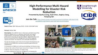 Talk 4 - High-Performance Multi-Hazard Modelling for Disaster Risk Reduction Profile