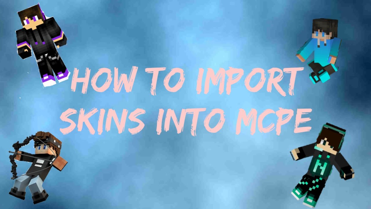 How to import skins into MCPEMinecraft pocket editionDarklnFox Gaming YouTube