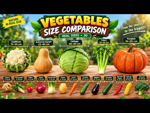 VEGETABLES SIZE COMPARISON