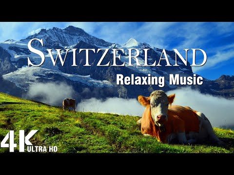 Switzerlands beautiful nature with Relaxing Piano Music Sleeping Music Fall Asleep