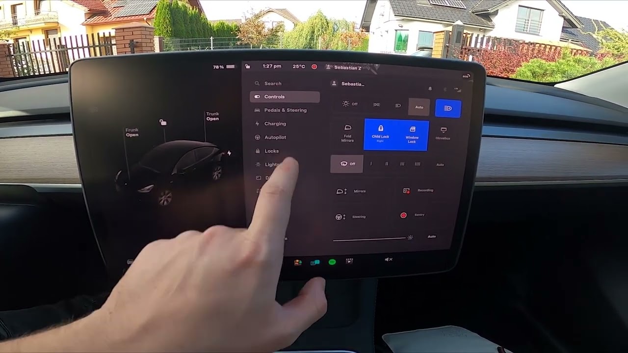 How to Turn Auto Blind Spot Camera in Autopilot On or Off in Tesla Model Y ( 2020 - now )