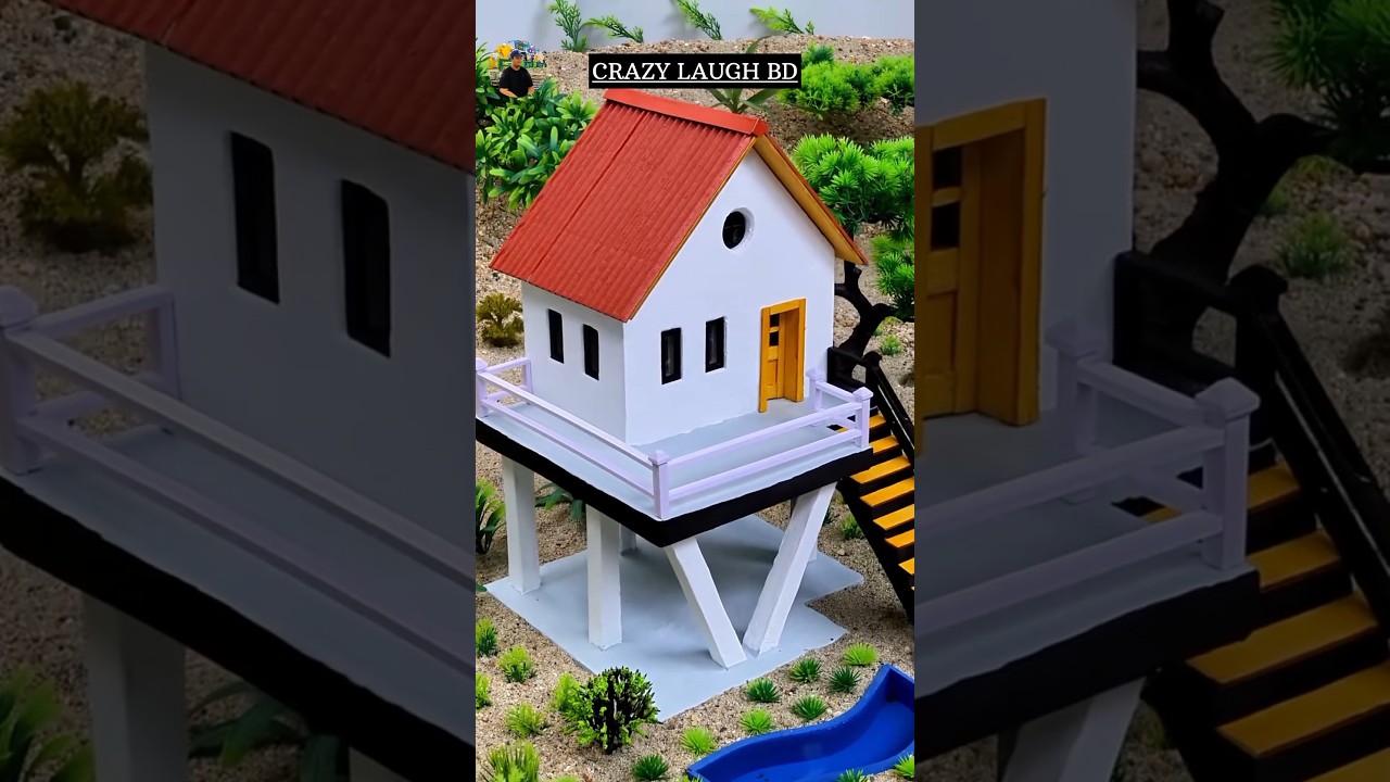 Creative mini building। Diy। House 