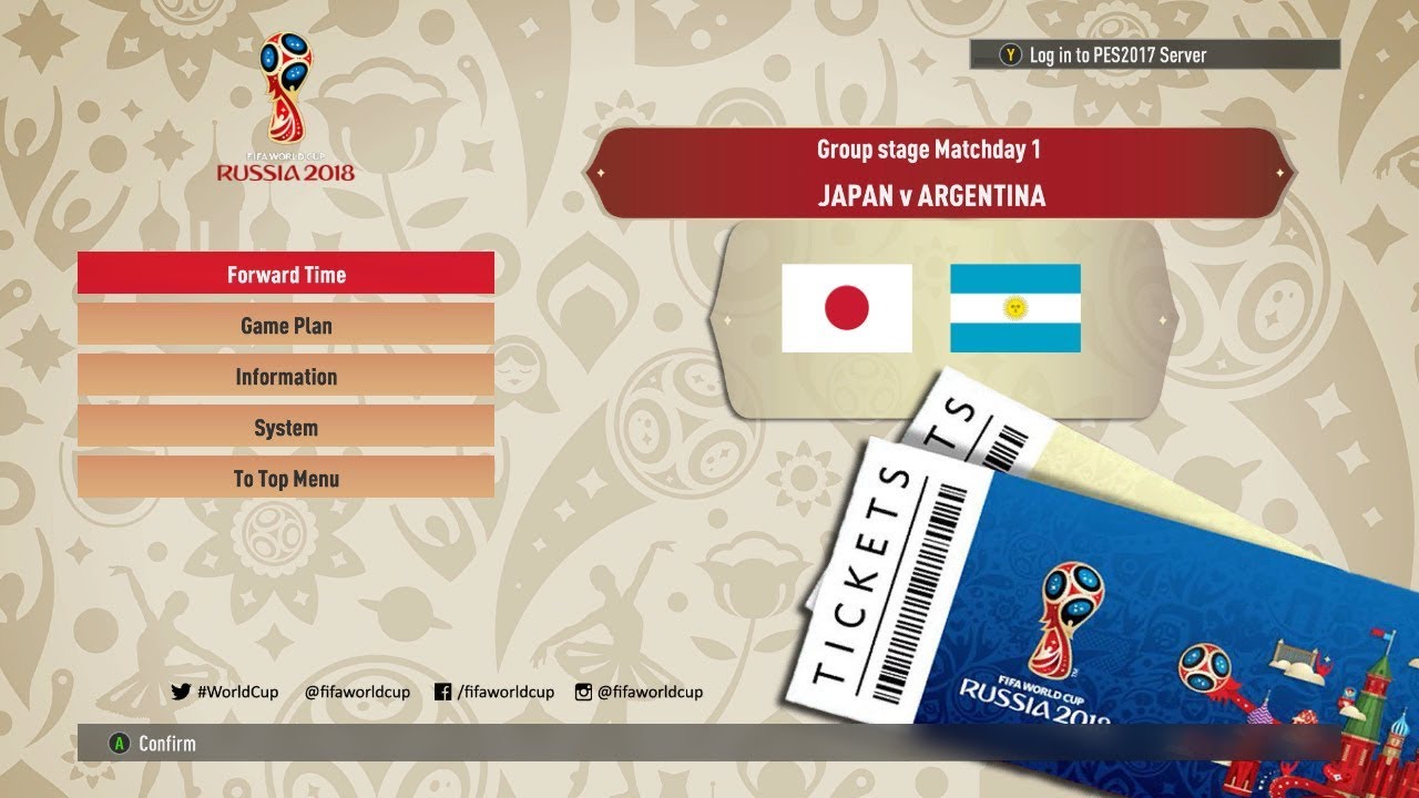 GROUP STAGE - JAPAN VS ARGENTINA [RUSSIA WORLD CUP 2018] [PES 2017 #1]