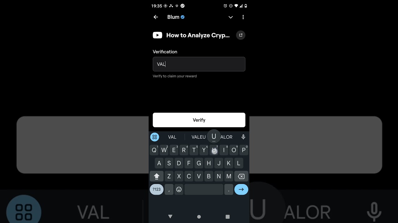 BLUM video code for Analyze Cripto