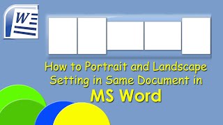 How to Portrait and Landscape Setting in Same Document in MS Word screenshot 5
