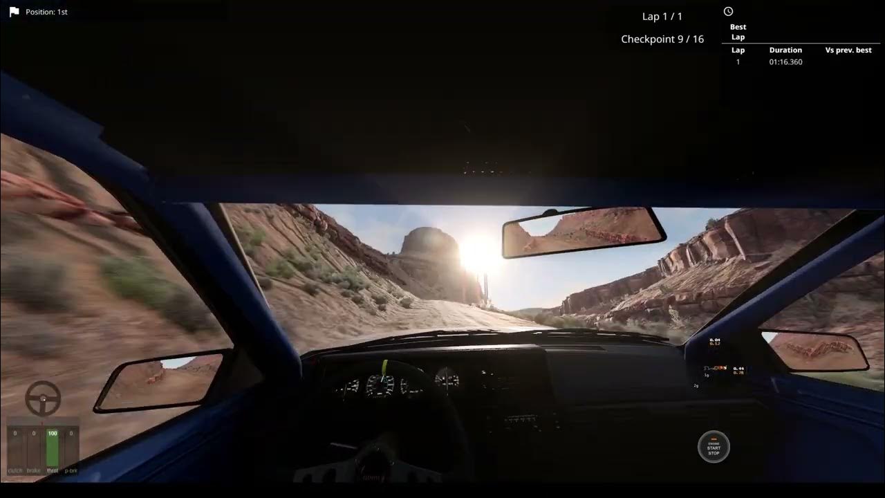 BeamNg Drive in VR with force feed back racing wheel and manual