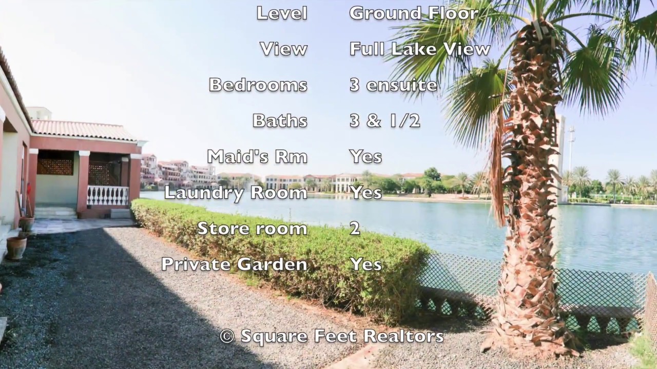 Ground Floor Lake Terrace Apartment For Sale in Green Community Dubai