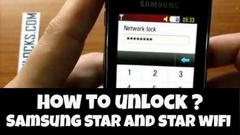How To Unlock Samsung Star S5230 or Star Wifi S5230W by Unlock Code