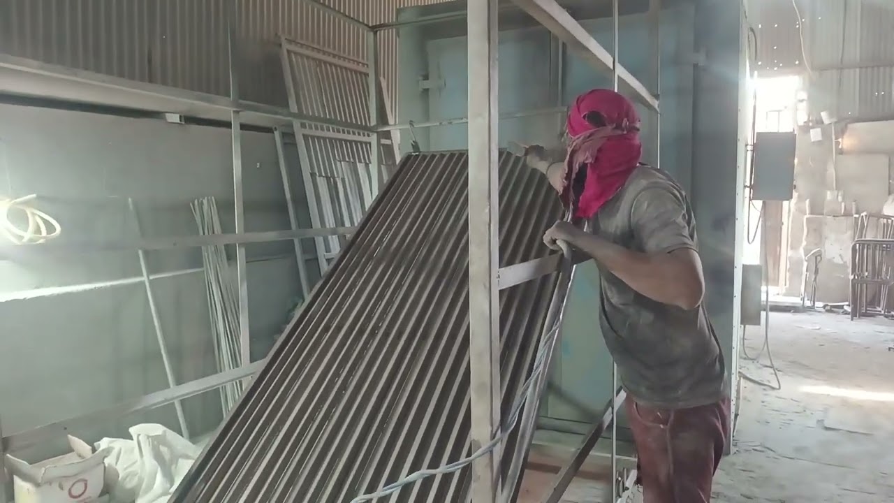 D.grey structure colour on grill coating process.