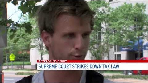 Supreme court strikes down tax law