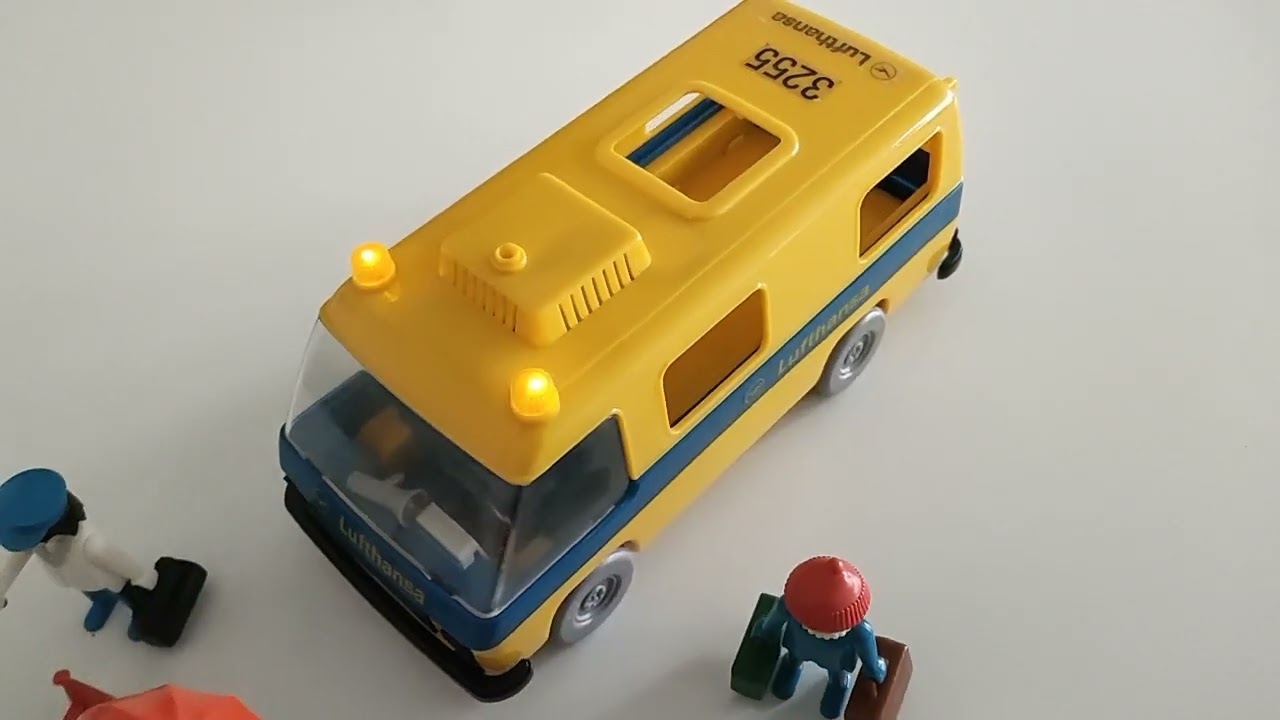 Playmobil 3255 Furgoneta autobús vintage Lufthansa con leds amarillos (2)