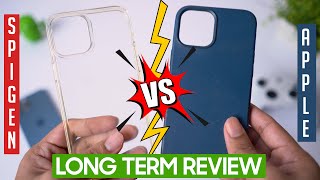 Apple Leather Case Long Term Review | Apple Leather Case vs Spigen Clear Case (4K)