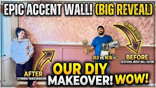 I Secretly Transformed Our Boring Wall Into THIS! 😱 (DIY Accent Wall Makeover)