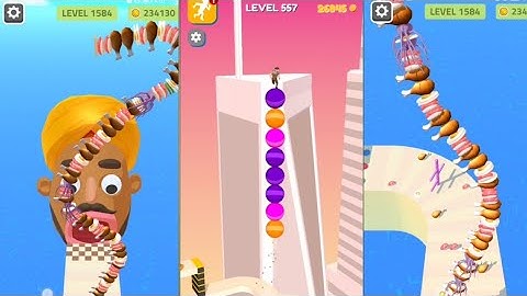 Sandwich Runner Walkthrough vs Stack Rider All Gameplay Android and IOS level Max 1582 #gaming