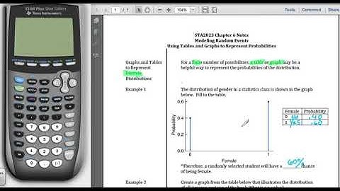 STA2023 Chapter 6 Video 2 Graphs and Tables for Finite Sample Spaces