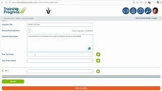 Create a checklist on Training-Progress