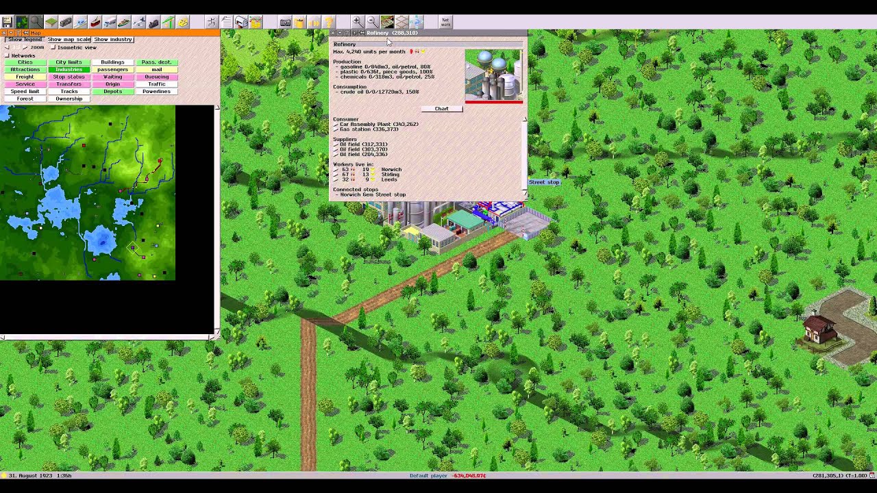 Simutrans. Урок 1. Строим автомобильный маршрут