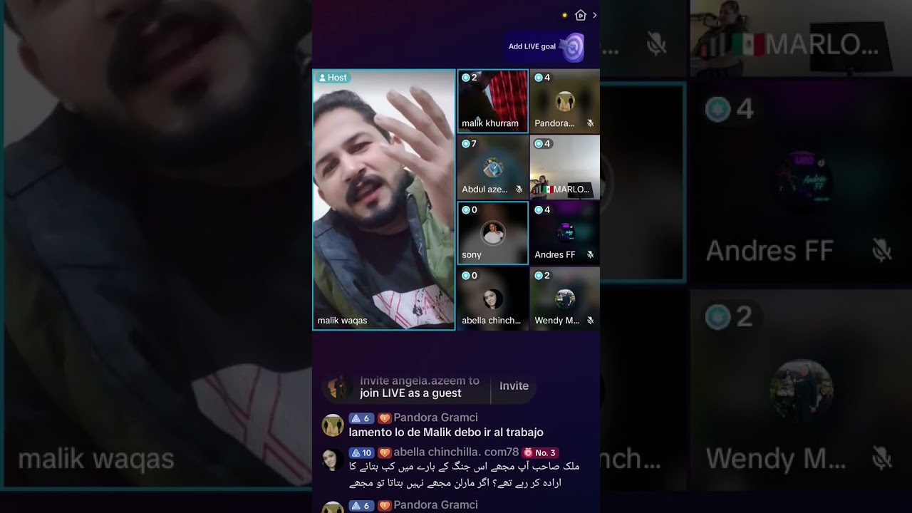 Malik Waqas and TikTok live broadcast 