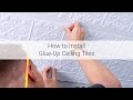 How to install glueup ceiling tiles