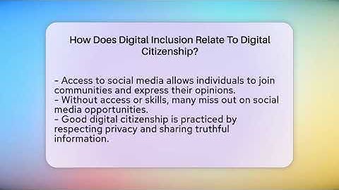 How Does Digital Inclusion Relate To Digital Citizenship? - Everyday-Networking