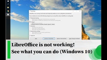 "LibreOffice is not working in Windows!" See what you can do