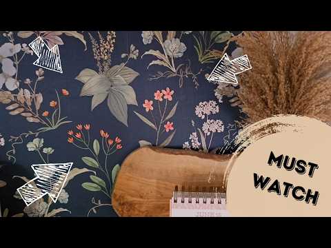 Easy Room Makeover! 🛠️ Testing Waterproof Floral Peel & Stick Wallpaper