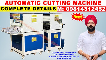 AUTOMATIC NOTEBOOK CUTTING MACHINE, PAPER CUTTING MACHINE, FULLY AUTOMATIC NOTEBOOK CUTTING MACHINE
