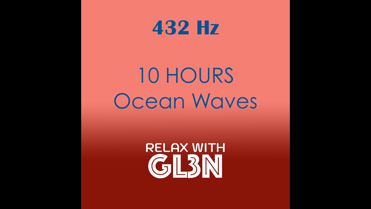 10 Hours Ocean Waves + Meditation Music V | relaxwithgl3n | No Ads, Black Screen