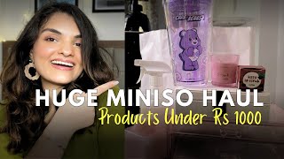Miniso Shopping  Haul India ( travel essentials, beauty, Organisers, candles, Miniso gift ideas)