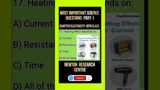 50 Important MCQs on Electricity | Class 10 Science | CBSE2026#Electricity #CBSE2026 #ScienceMCQ