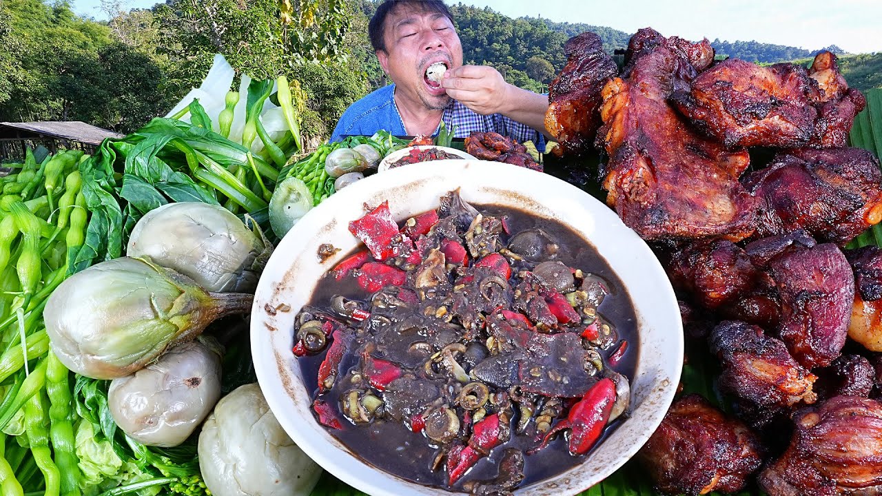 น้ำพริกน้ำปู ซี่โครงหมูกระดูกอ่อนทอด ผักลวก-30-10-2025-