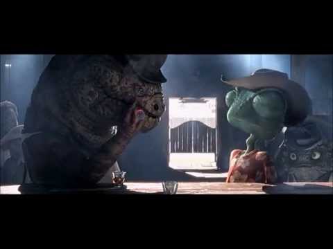 RANGO [2011] Scene: Saloon Confrontation.