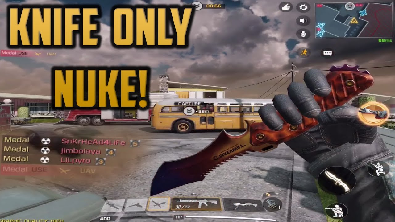 KNIFE ONLY NUKE GAMEPLAY! - Call of Duty MOBILE